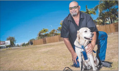 Alan Nemeth with his Seeing Eye Dog Ollie